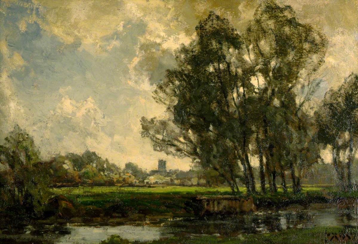 things to do in dedham - José Weiss (1859-1919) - Dedham Church - 733 - Southampton City Art Gallery