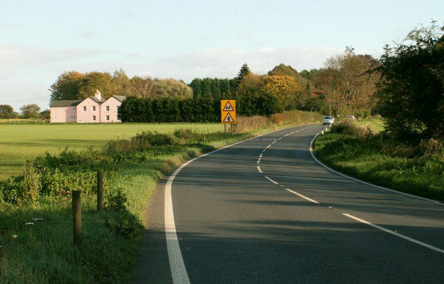 long melford suffolk - The A1092 heading towards Long Melford, Suffolk